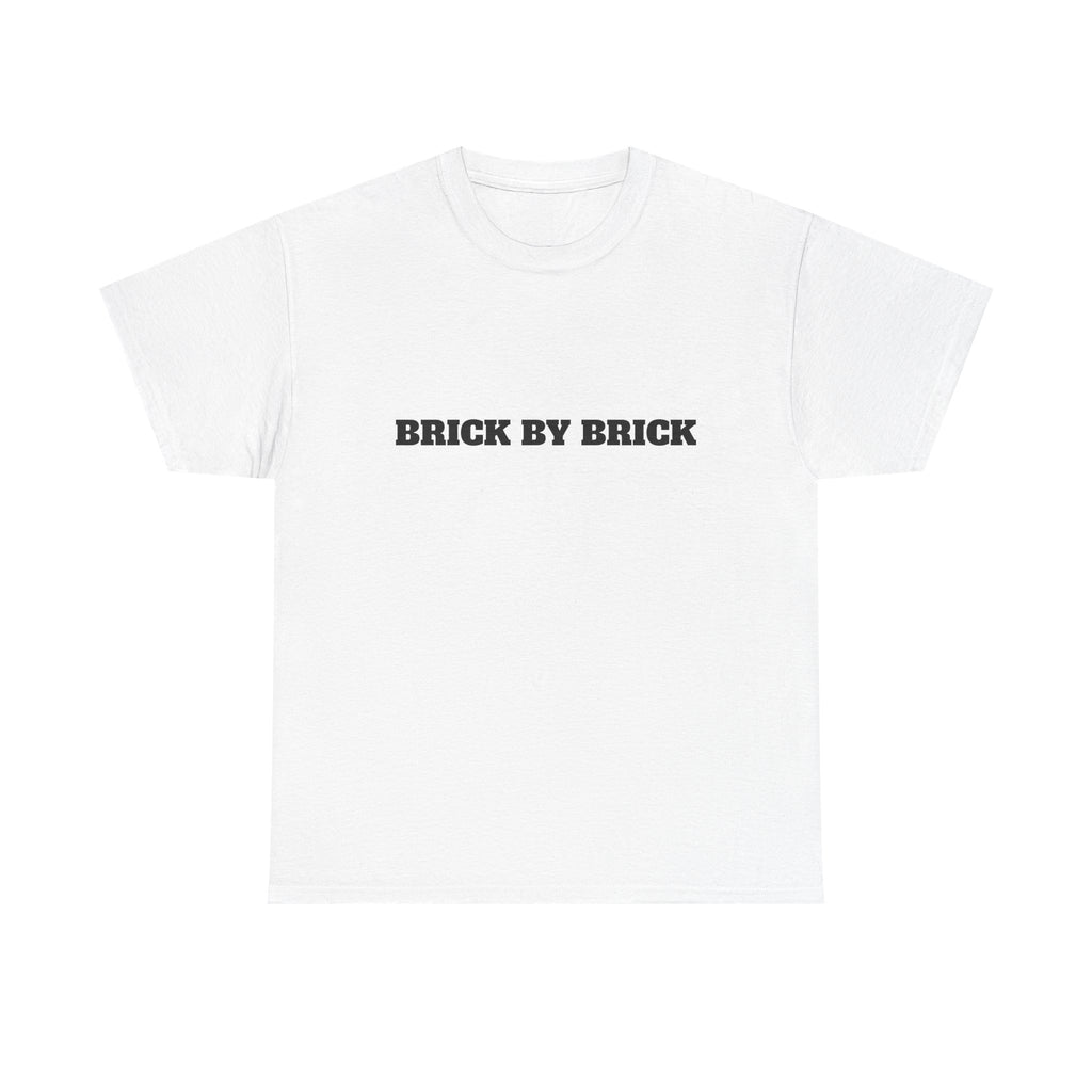 Brick by Brick Unisex Heavy Cotton Tee, Motivational Shirt, Casual Wear, Gift for Builders, Inspirational Apparel, Everyday Comfort